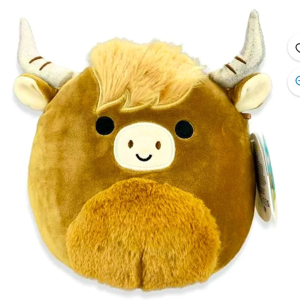 Squishmallows Wilfred‎ Highland Cow 8” Plush Kellytoy NWT